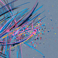 sans titre 
 2025-03b. Acrylique, encre pigmentée et encre à alcool sur papier. 21 x 14.8 cm. 
2025 – Dominique Vial