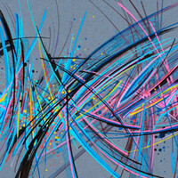 sans titre 
 2025-03b. Acrylique, encre pigmentée et encre à alcool sur papier. 21 x 14.8 cm. 
2025 – Dominique Vial