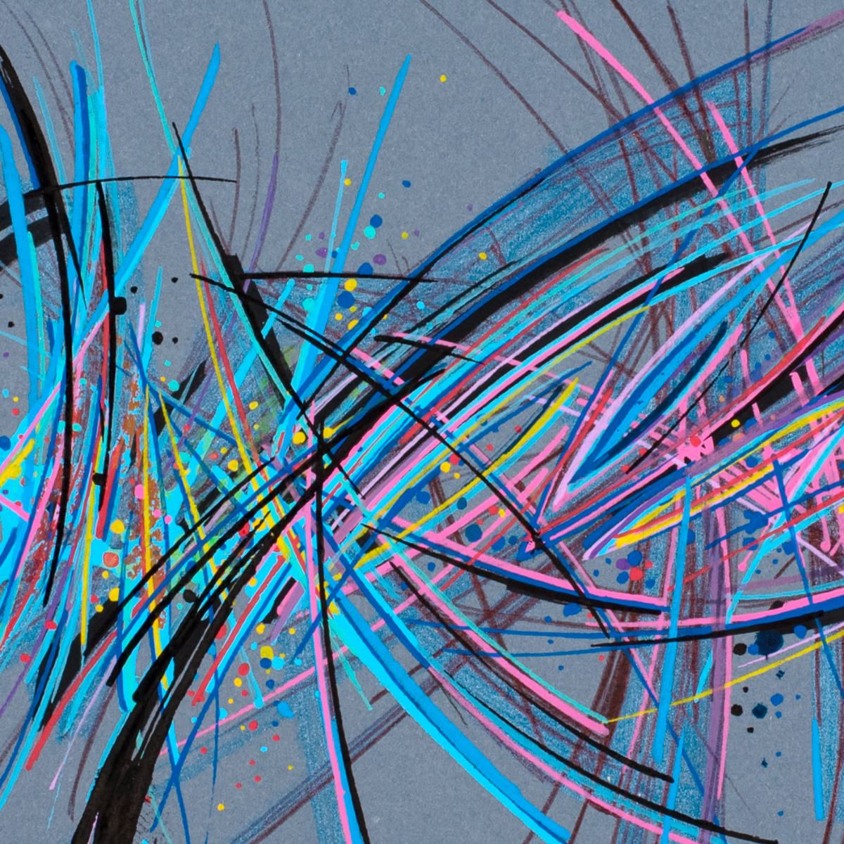 sans titre 
 2025-03b. Acrylique, encre pigmentée et encre à alcool sur papier. 21 x 14.8 cm. 
2025 – Dominique Vial