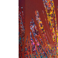 sans titre 
 2025-04. Acrylique, encre pigmentée et encre à base d’alcool sur bois. 50 x 50 cm. 
2025 – Dominique Vial