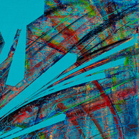 sans titre 
 2025-09. Acrylique, peinture solide et encre à alcool sur bois. 30 x 30 cm. 
2025 – Dominique Vial