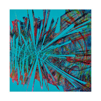 sans titre 
 2025-09. Acrylique, peinture solide et encre à alcool sur bois. 30 x 30 cm. 
2025 – Dominique Vial