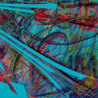 sans titre 
 2025-09. Acrylique, peinture solide et encre à alcool sur bois. 30 x 30 cm. 
2025 – Dominique Vial