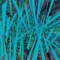 sans titre 
 2025-09. Acrylique, peinture solide et encre à alcool sur bois. 30 x 30 cm. 
2025 – Dominique Vial