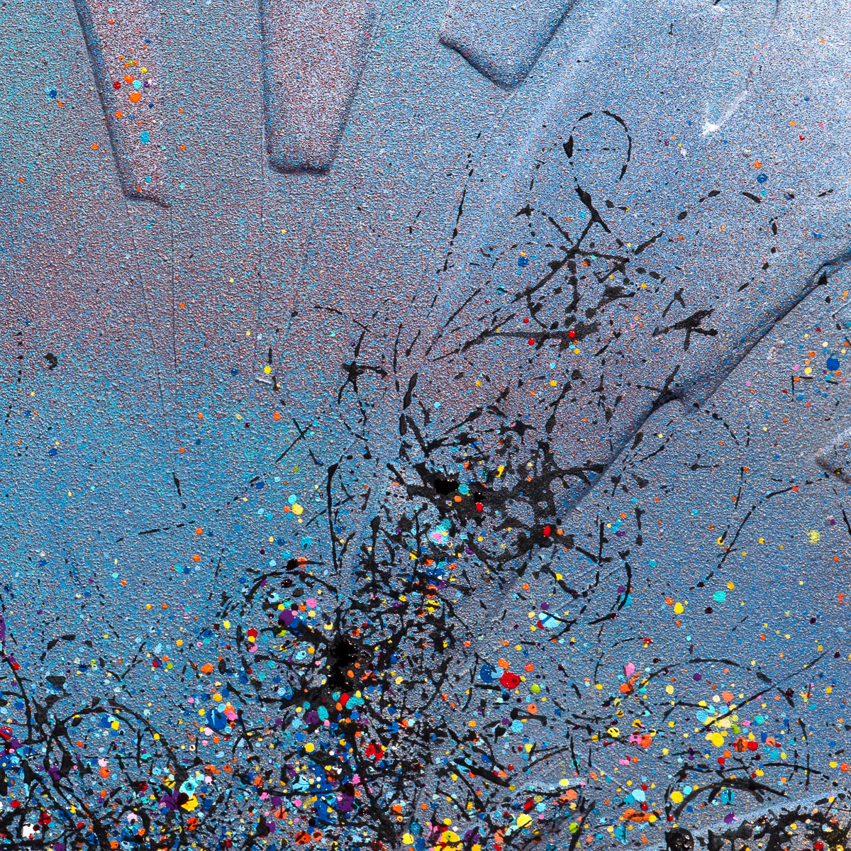 sans titre 
 2025-12. Acrylique, encres à alcool et gesso sur bois. 30 x 30 cm. 
2025 – Dominique Vial