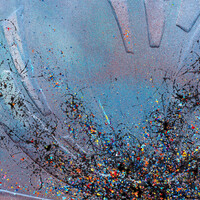 sans titre 
 2025-12. Acrylique, encres à alcool et gesso sur bois. 30 x 30 cm. 
2025 – Dominique Vial