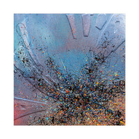 sans titre 
 2025-12. Acrylique, encres à alcool et gesso sur bois. 30 x 30 cm. 
2025 – Dominique Vial