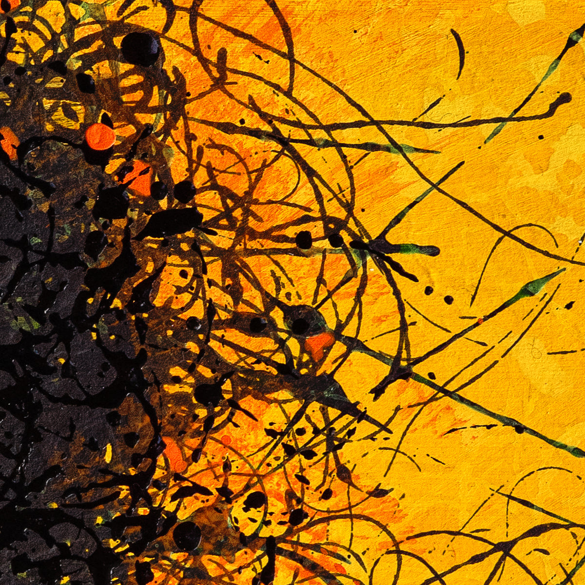 sans titre 
 2025-13. Acrylique et encres à base d’alcool sur bois. 20 x 20 cm. 
2025 – Dominique Vial