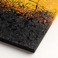 sans titre 
 2025-13. Acrylique et encres à base d’alcool sur bois. 20 x 20 cm. 
2025 – Dominique Vial