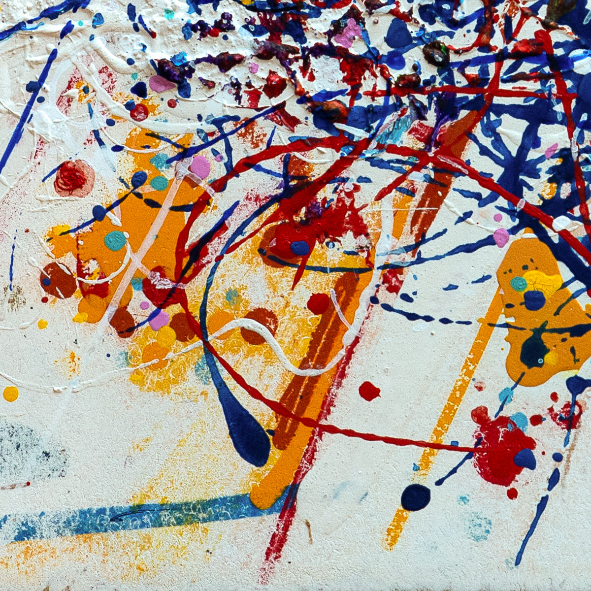 sans titre 
 2025-14. Acrylique, encres à alcool, peinture solide et gesso sur bois. 20 x 20 cm. 
2025 – Dominique Vial